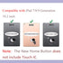 White Home Button Replacement for iPad 10.2" 2019 7th/8th/9th Gen (A2197/A2198/A2200/A2270/A2428/A2429/A2430) with Flex