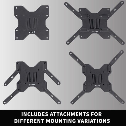 VIVO RV Large TV Mount, Max VESA 400x400, Holds up to 44 lbs, Plastic Polymer Wall Plate for Camping, Black