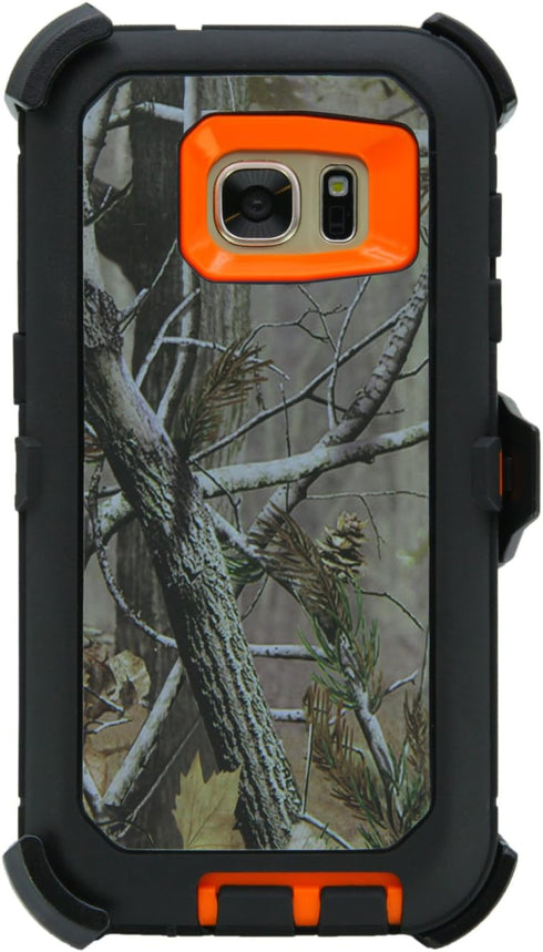 WallSkiN Case for Galaxy S7 (5.1") - Heavy Duty Full Body Military Grade Drop Protection Carrying Cover Holder, Holster