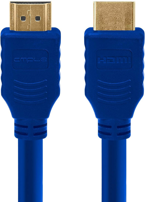 Cmple HDMI Cable 1.5FT, High Speed HDTV Ultra-HD (UHD) 3D, 4K @60Hz, 18Gbps, Blue