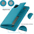 iCoverCase iPhone 11 Pro Max Wallet Phone Case, Card Holder, RFID Blocking, Embossed PU Leather, Macaron Blue