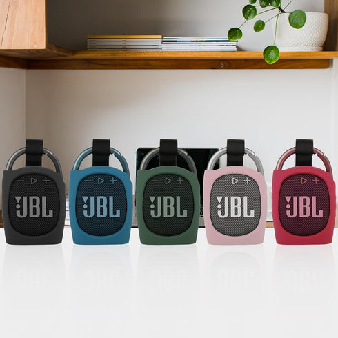 TXEsign Silicone Protective Carrying Case for JBL Clip 4 - Portable Mini Bluetooth Speaker Cover (Black)