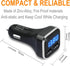 24W Dual USB Car Charger with 4.8A Volt Meter, LED Voltage & Amps Display, Compatible with iPhone 15/15 Pro Max