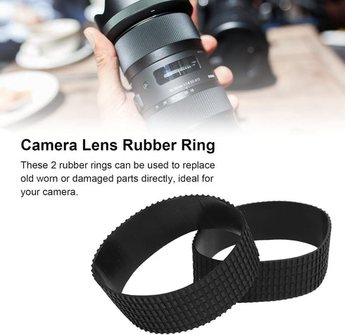 Camera Lens Rubber, Recise Zoom and Focus Grip Rubber Set for Nikon AF S 70 200mm F 2.8G ED VR II Replacement Rubber