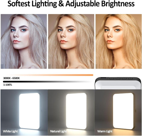 XINBAOHONG Rechargeable Selfie Light, Clip Fill Light for Phone Laptop Tablet Portable Light for Video Conference Live