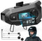 Motorcycle Bluetooth 5.4 Headset with LCD Screen, 2 Mic Helmet Speakers, 48h Music & FM, Waterproof Noise Reduction