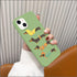 Idocolors Green iPhone 13 Mini Case, Cute Dachshund Dog Liquid Silicone Lovely Printed Soft Gel Rubber Cover
