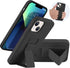 LAUDTEC Silicone Kickstand Case for iPhone 13, Vertical and Horizontal Stand, Soft Liquid Silicone, Black
