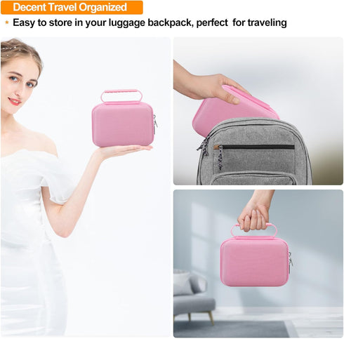 4K Digital Camera Carrying Case for Femivo/VETEK/IWEUKJLO, Travel Compact Storage Cover Bag, Pink