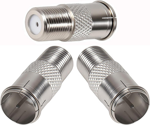 Shutao 3Pcs Quick Connect Coaxial Cable Connector F Type Male to Female Push-On