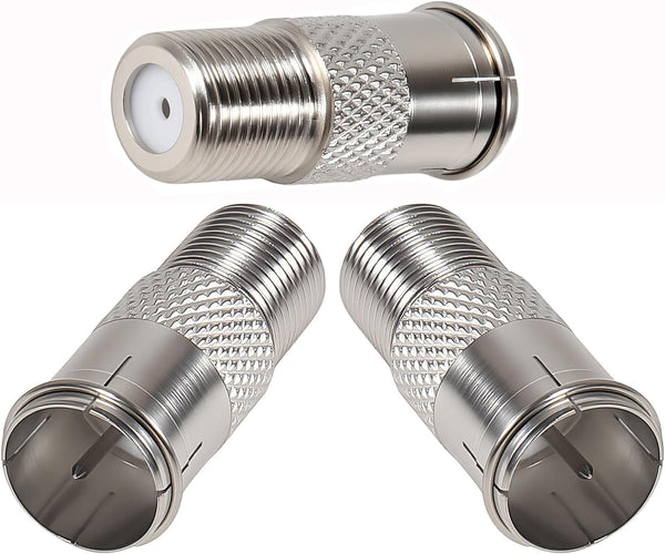Shutao 3Pcs Quick Connect Coaxial Cable Connector F Type Male to Female Push-On