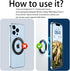 Magnetic Ring Holder for iPhone 14 13 12, Magnetic Car Phone Stand, Wall Mobile Phone Holder for MagSafe Case (Black 2