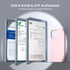 ORNARTO iPhone 15 Pro Max Case 6.7" - Slim Shockproof Soft Gel Rubber with Anti-Scratch Microfiber Lining - Chalk Pink