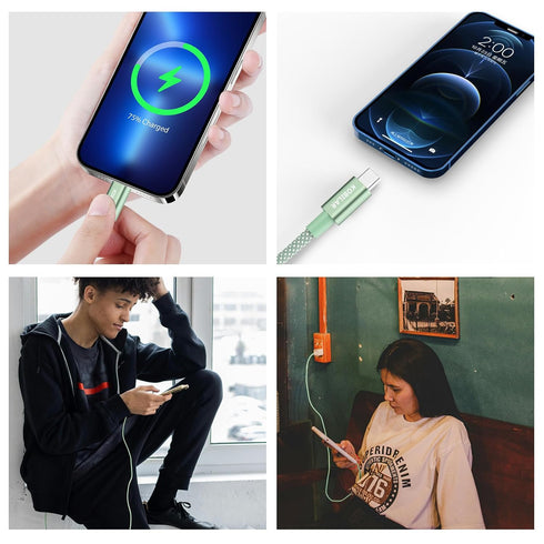 USB C to USB C Cable, 60W 3A Fast Charging USB C Charger Cable, 2pack-5ft, Aluminum Shell for iPhone 15/15Pro/15Plus