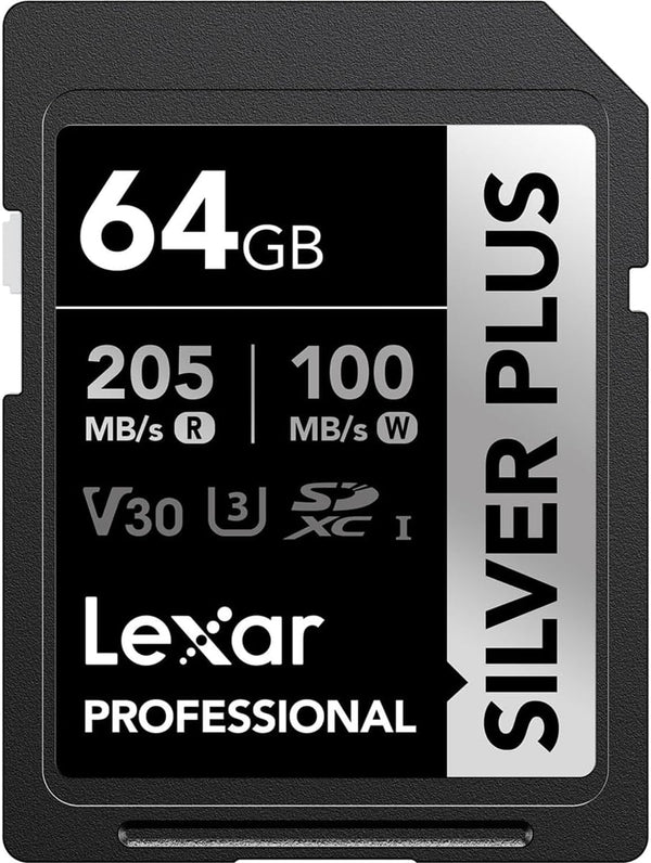 Lexar Professional Silver Plus SDXC UHS-I Card 64GB Memory Card