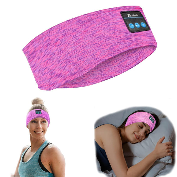 Wireless Bluetooth Headphones for Sleeping - Adjustable Sleep Headband for Side Sleepers, Women (Rose Red)