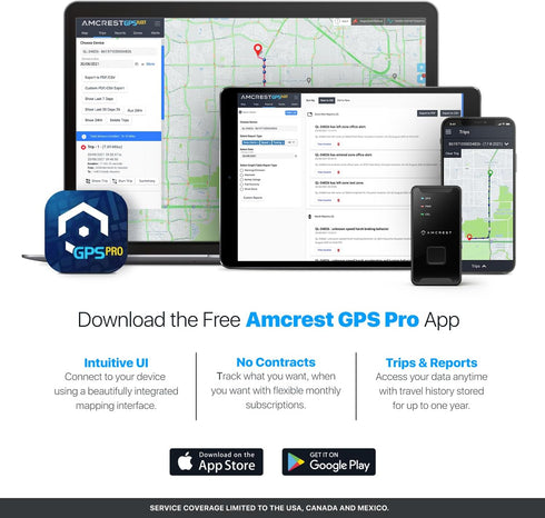 Amcrest GL300 (4G Assets, GPS GPS Tracker for Vehicles LTE) - Portable Mini Hidden Real-Time GPS Tracking Device