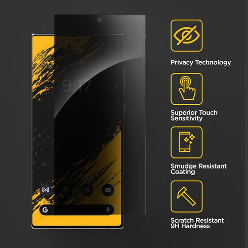 magglass Privacy Guard for Samsung Galaxy S24 Ultra Screen Protector, Anti Spy Tempered Glass Guard with Easy Applicator