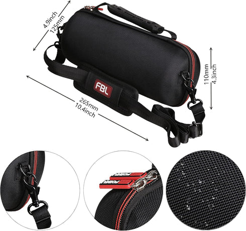 Hard Carrying Case for JBL Charge 4 / Charge 5 Waterproof Bluetooth Speaker with Shoulder Strap