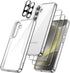 JETech 5 in 1 Case for Samsung Galaxy S24 5G, Clear Non-Yellowing Shockproof Bumper with 2-Pack Screen & Camera