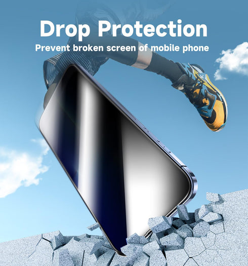MAGIC JOHN Privacy Glass Screen Protector 2 Pack for iPhone 13 Pro Max/iPhone 14 Plus 6.7", Easy Bubble-Free