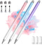 2 in 1 High Precision Stylus Pen for Touch Screens, 3 Pack Compatible with iPad, Apple, iPhone, Android - Blue, Pink,