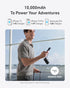 Anker 3-in-1 Portable iPhone Charger, 10,000mAh Power Bank with Built-in USB-C Cable and Foldable AC Plug, 30W Max