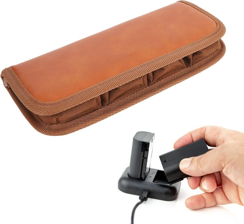 8 E10/E17/E6N, FW50/FZ100, EL25/EL15, W235 Pockets Mirrorless Camera Battery and SD Card Holder Pouch, Water Resilient