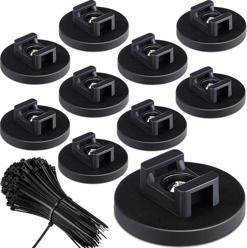 Yookeer 60 Pieces Magnetic Zip Tie Mount Multipurpose Cable Holder Magnets Magnetic