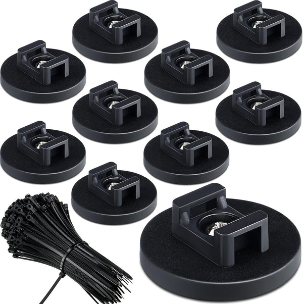 Yookeer 60 Pieces Magnetic Zip Tie Mount Multipurpose Cable Holder Magnets Magnetic