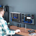 VIVO Dual Monitor Desk Mount, Heavy Duty Adjustable Steel Stand for 2 Screens up to 30 inches, Gray Color