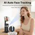 WUOAUM 360 1100mAh Auto Face Tracking Tripod, Rotating Phone Stand with AI Gesture Control & Bluetooth Remote, No App