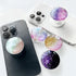 Clear Crystal Glitter Collapsible Expanding Mobile Phone Grip Stand Holder for Smartphones and Tablets, Colorful Glitter