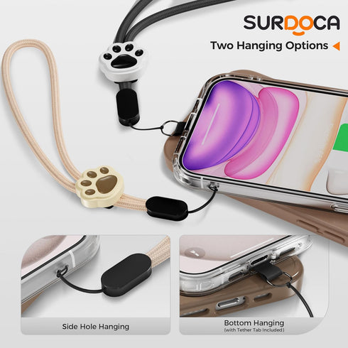 SURDOCA Adjustable Phone Lanyard, Camera Wrist Strap, Nylon Wrist Lanyard, Phone Wristlet, Anti Theft Phone Strap