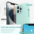 SURPHY iPhone 13 Pro Case, Mint Green, Liquid Silicone with Screen Protector, Camera Protection, Soft Microfiber Lining