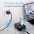 Universal 100V-220V Travel Converter, 250W Voltage Converter with 4 USB Charging Ports and 3 AC Plugs for Curlers