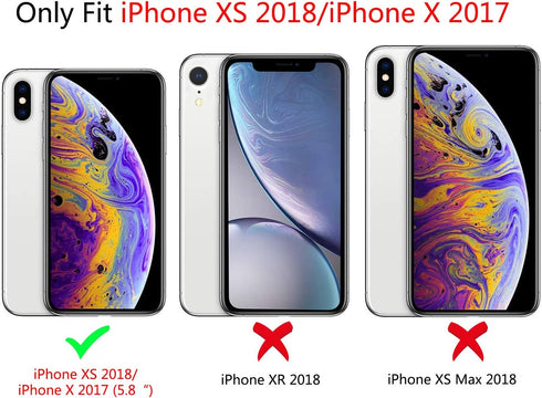Ownest iPhone X/XS Case for Clear Flowers Pattern Frosted PC Back 3D Floral Girls Woman Soft TPU Bumper