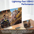 LINKUP USB 4.0 240W 40Gbps Type-C Thunderbolt 4 Cable 4ft, 8K@60hz Video Super-Fast Data Charging Compatible