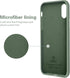OTOFLY iPhone XR Case, Calke Green Soft Silicone Bumper, Full-Body Protection for Apple iPhone XR 6.1 inch.