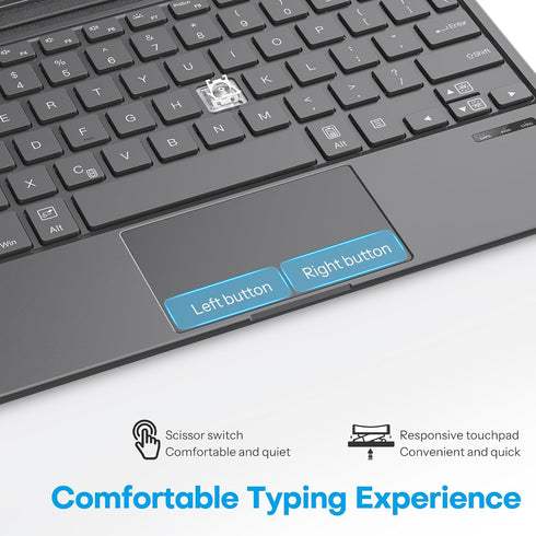 OMOTON Surface Go 4/3/2/1 Keyboard, Bluetooth Surface Go Type Cover, Ultra-Slim Wireless Keyboard with Touchpad,