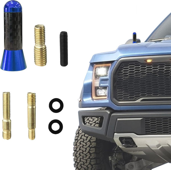 Lecctso Car Short Antenna Replacement, Carbon Fiber Car Short Radio Antenna, Universal for
