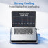 TECKNET Black Laptop Cooling Pad - Portable Slim USB Powered Stand with 3 Blue LED Fans, Fits 12-17 Inches