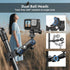 BRDRC Double Clamp Mount Umbrella Holder Camera Pole Bracket for Stroller Wheelchair Monitor Magic Socket Arm Desk