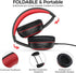 A10 On-Ear Headphones (Black) - Lightweight, Portable Wired Stereo Bass with Microphone & 1.5M No-Tangle Cord.