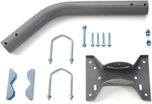 1 11/16", 17 1/4"), Heavy Duty Universal Adjustable Antenna Mount Pole(OD Length Pole Mounting Bracket for Wall Eave