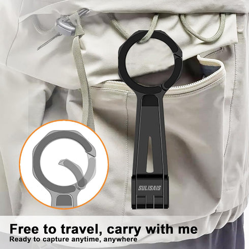 SULISAIS 16 15 14 13 12, Foldable Magnetic Phone Tripod for iPhone, Mini Tripod Pocket Cell Phone Stand Smartphone Desk