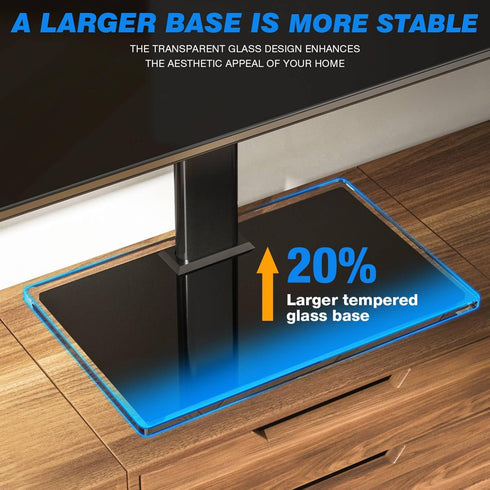 Rfiver 27-60 Inch 88lbs, 400x400mm Universal Table Top TV Stand TV Base Replacement for Most LCD LED Flat Curved Screen