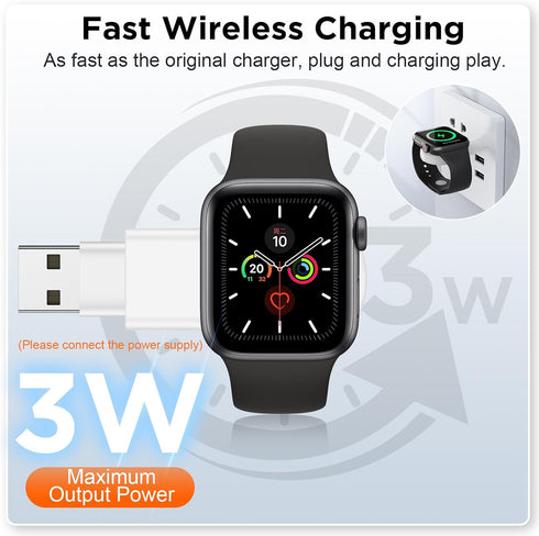2024 Upgrade Magnetic Portable Charger for Apple Watch, USB C & USB A Fast Wireless Charging for iWatch Series