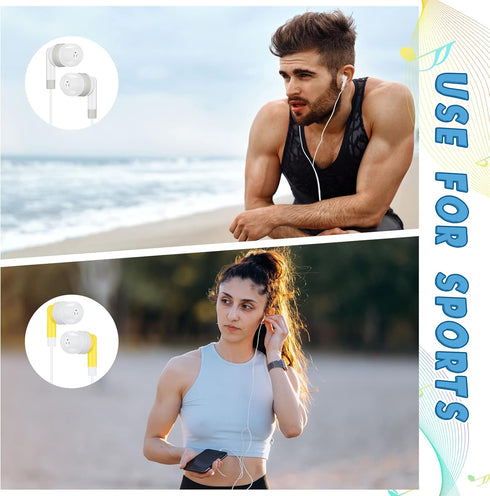 Kigeli 100 Pack Kids Bulk Earbud Headphones - Wired Earbud 3.5 mm Disposable Earphones Set for School