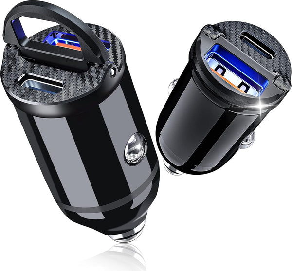 ELECTOP USB C Car Charger, 30W PD & 30W QC3.0 Dual Port Fast Charger Adapter, 2 Pack Compatible with iPhone 12